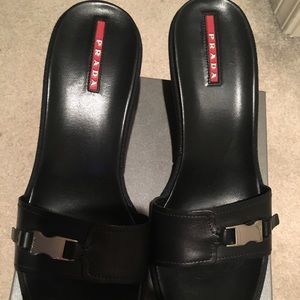 Prada Calzature Donna Black Wedges